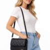 Bolso Manos Libres "Bali" Negro - Textura Acolchada