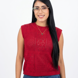 Chaleco Tejido En Hilo Calado