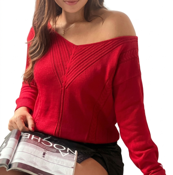 Buzo En Hilo Cuello Off Shoulder