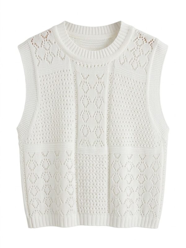 IMG_0849 Chaleco Tejido En Hilo Calado