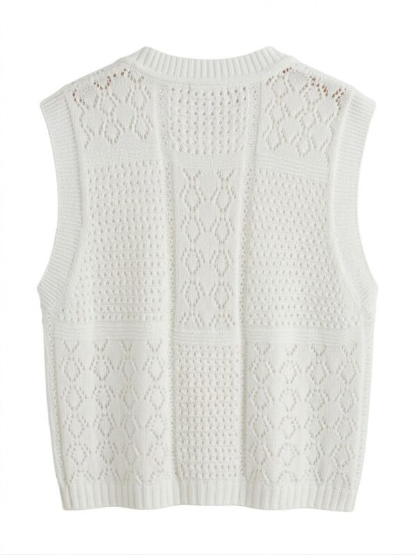 IMG_0850 Chaleco Tejido En Hilo Calado