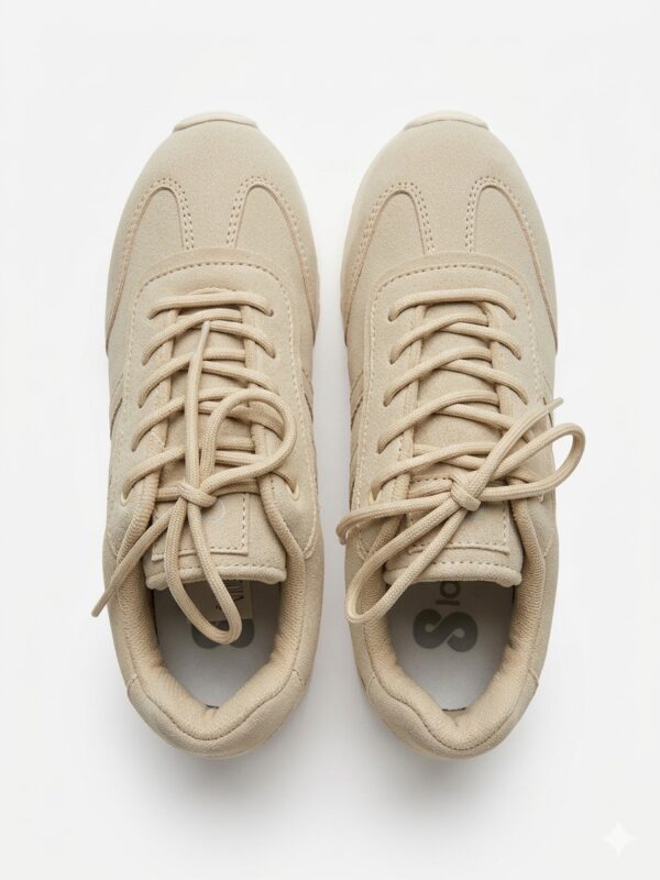 IMG_1155 Tenis Urbanos en Cuero Carnaza - Beige Arena