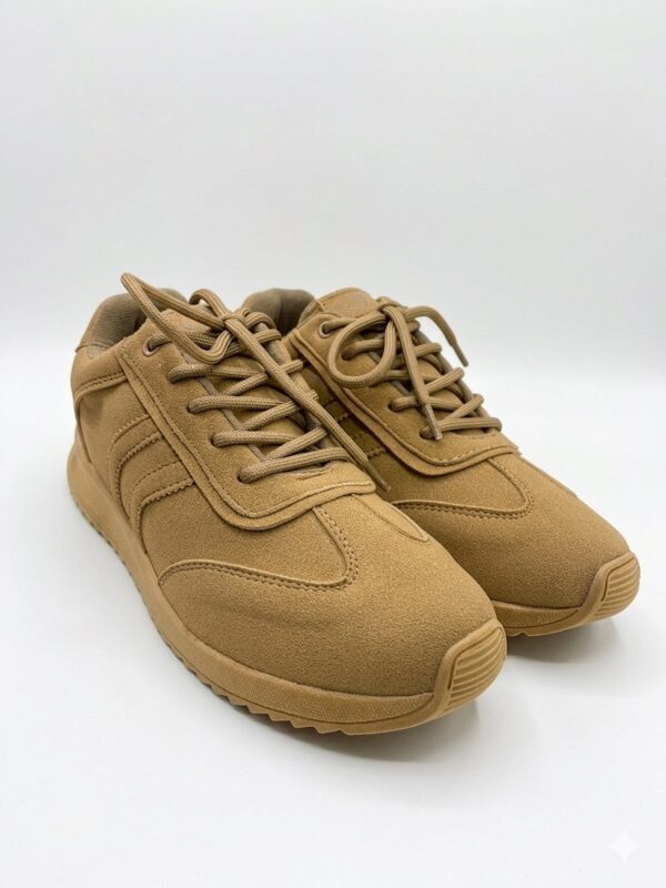 Tenis Urbanos en Cuero Carnaza - Camel Mostaza