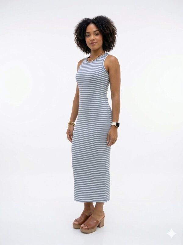 Vestido Midi Ribbed - Elegancia y Confort Ajustable