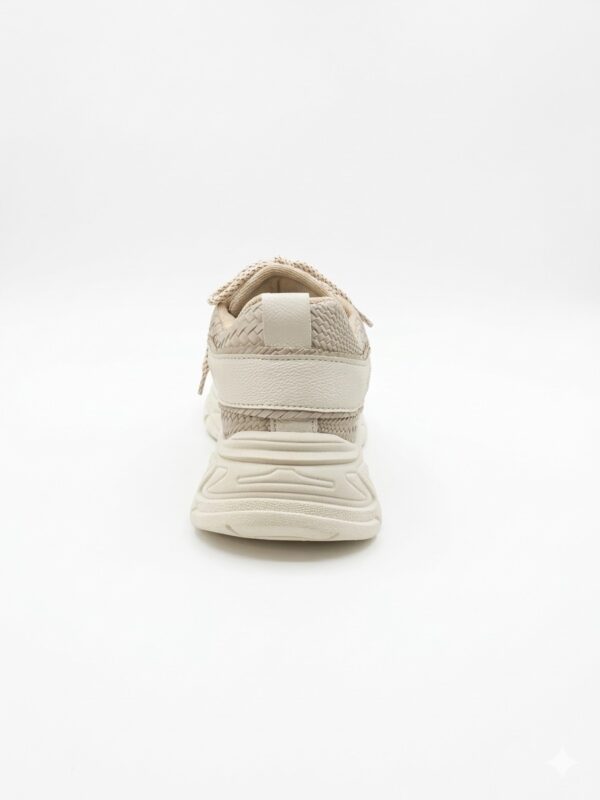 IMG_1221 Zapatillas Urbanas "Chunky" con Textura Entretejida - Crema