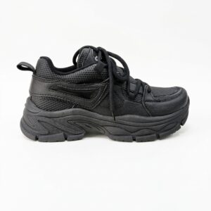 Zapatillas Urbanas "Chunky" con Textura Entretejida - Negro