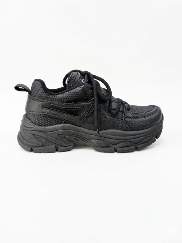 IMG_1227 Zapatillas Urbanas "Chunky" con Textura Entretejida - Negro