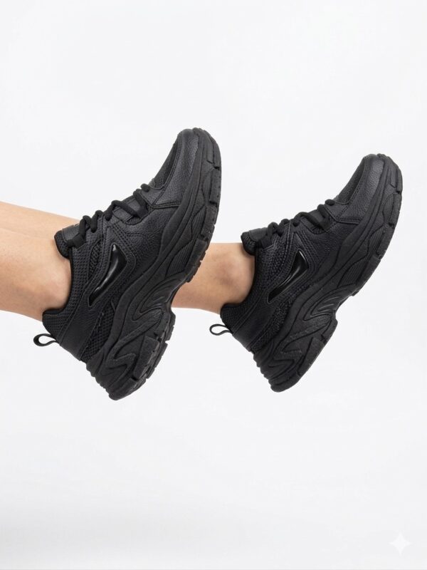 IMG_1230 Zapatillas Urbanas "Chunky" con Textura Entretejida - Negro