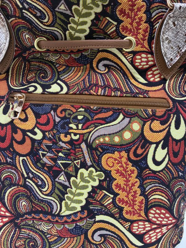 Bolso Tote "Artistic Jacquard" con Cierre de Cordón