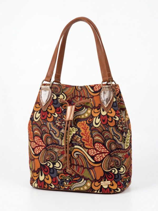 Bolso Tote "Artistic Jacquard" con Cierre de Cordón