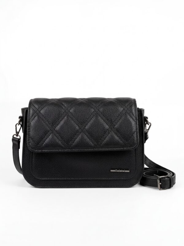 Bolso Manos Libres "Bali" Negro - Textura Acolchada