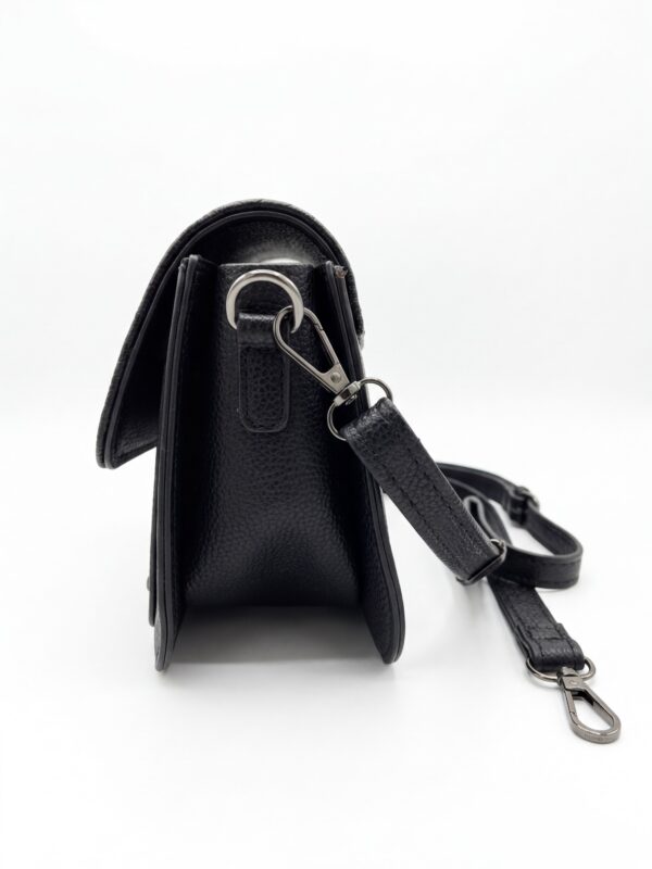 Bolso Manos Libres "Bali" Negro - Textura Acolchada