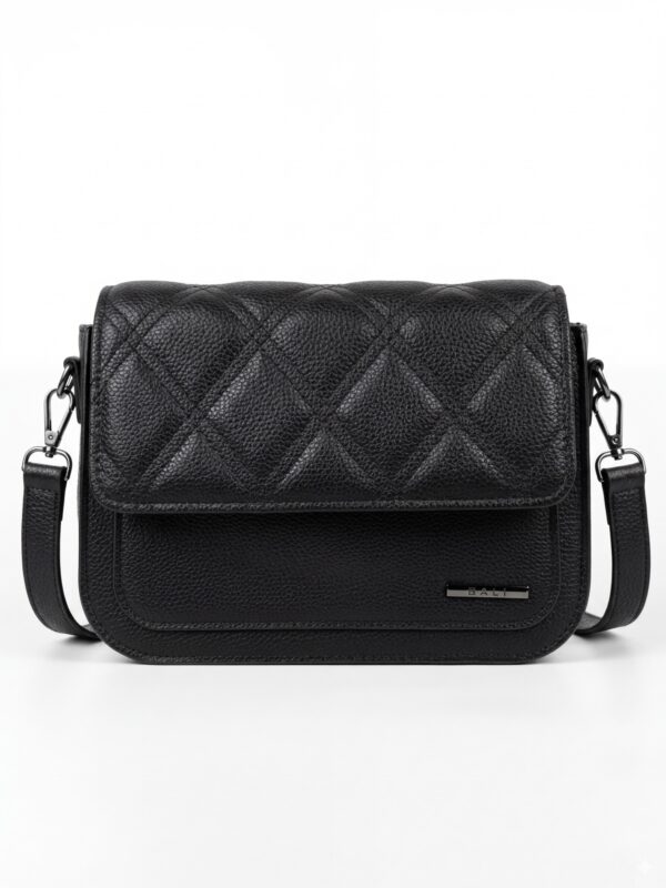 Bolso Manos Libres "Bali" Negro - Textura Acolchada