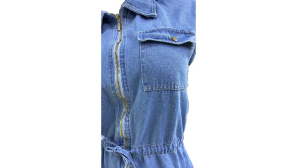 Vestido Denim "Utility" - Sin Mangas con Cierre Frontal