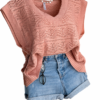 Chaleco de Hilo Oversize Palo De Rosa