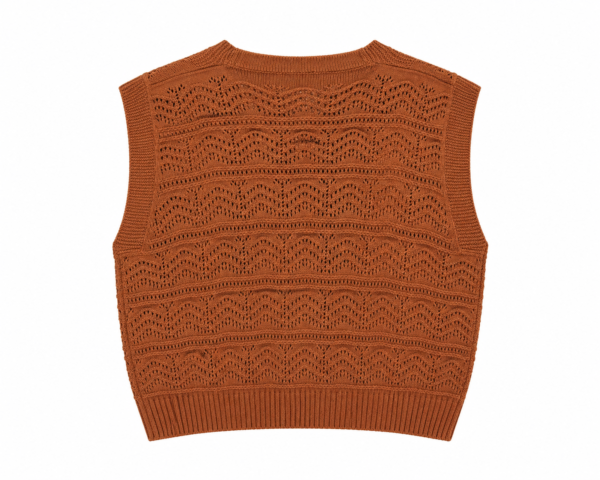 Chaleco de Hilo Oversize Tabaco