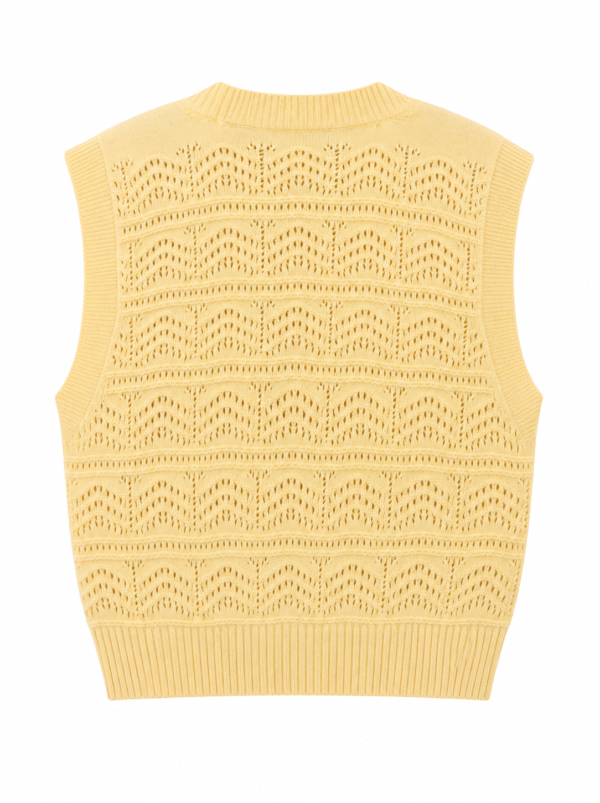 Chaleco de Hilo Oversize Amarillo Soft