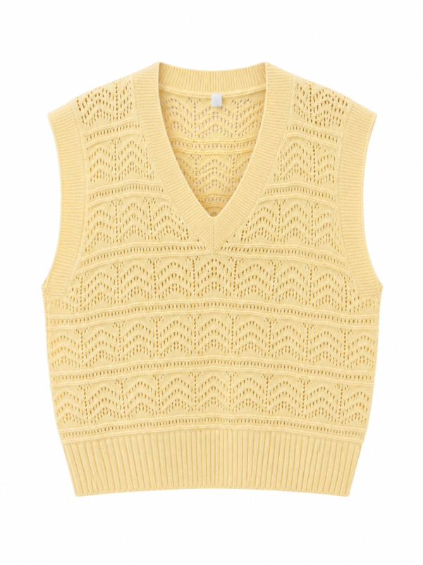 Chaleco de Hilo Oversize Amarillo Soft
