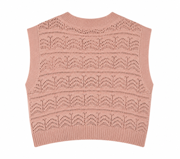 Chaleco de Hilo Oversize Palo De Rosa