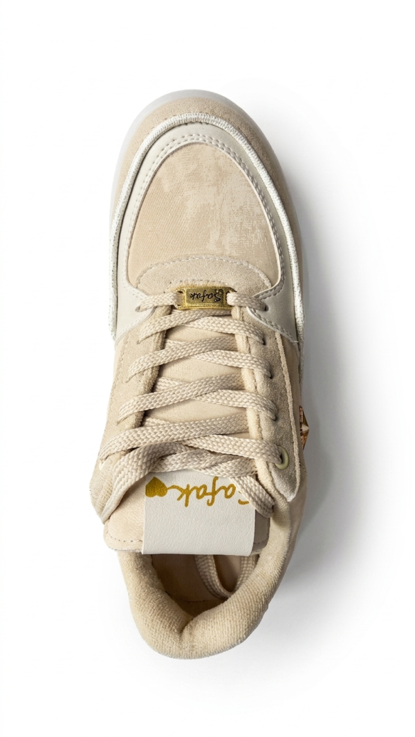 Sneakers Safak Star: Estilo Urbano con Toques Dorados