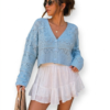 Cardigan Blue Crochet: Delicadeza y Estilo Romántico