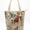 Bolso Tote Presency: Elegancia Floral y Colibrí