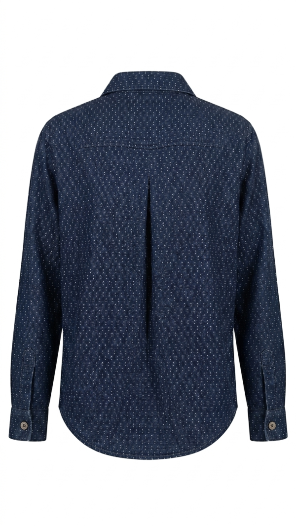 Chaqueta Denim de Botones - Fit Oversize - Micropunto