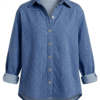 Chaqueta Denim de Botones - Fit Oversize - Micropunto