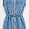 Vestido Denim "Utility" - Sin Mangas con Cierre Frontal