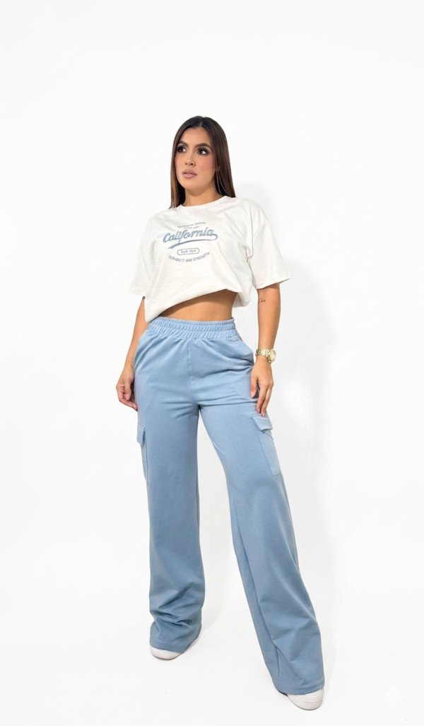 Conjunto California Heritage – White & Baby Blue