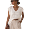 Chaleco de Hilo Oversize Blanco