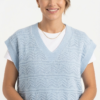 Chaleco de Hilo Oversize Baby Blue