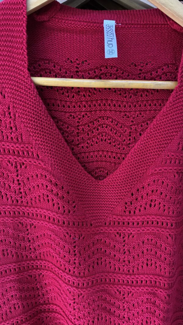 Chaleco de Hilo Oversize Rojo