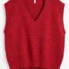 Chaleco de Hilo Oversize Rojo