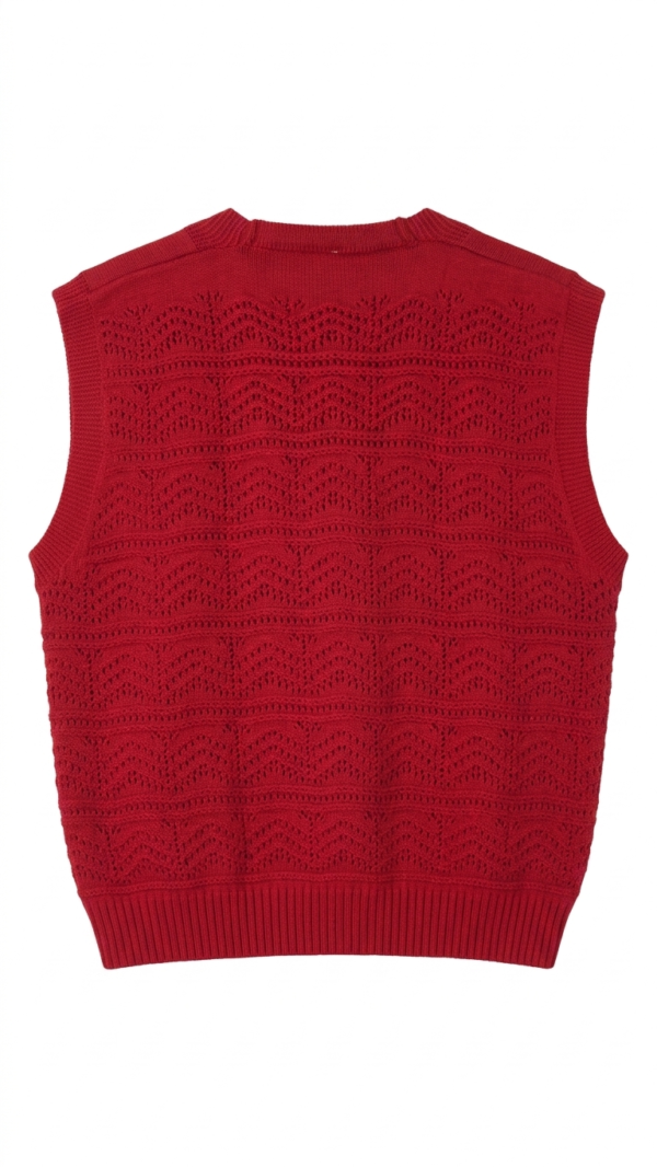 Chaleco de Hilo Oversize Rojo