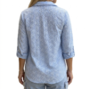 Camisa en Broderie Floral – Azul Cielo