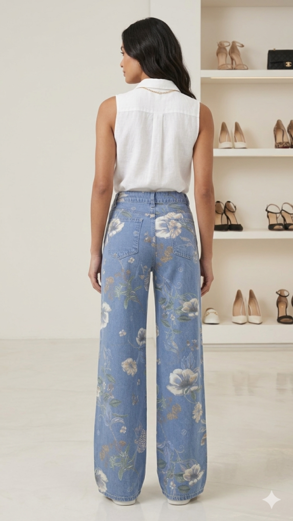 Jeans Wide Leg "Jardín Etéreo"