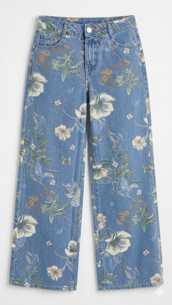 Jeans Wide Leg "Jardín Etéreo"