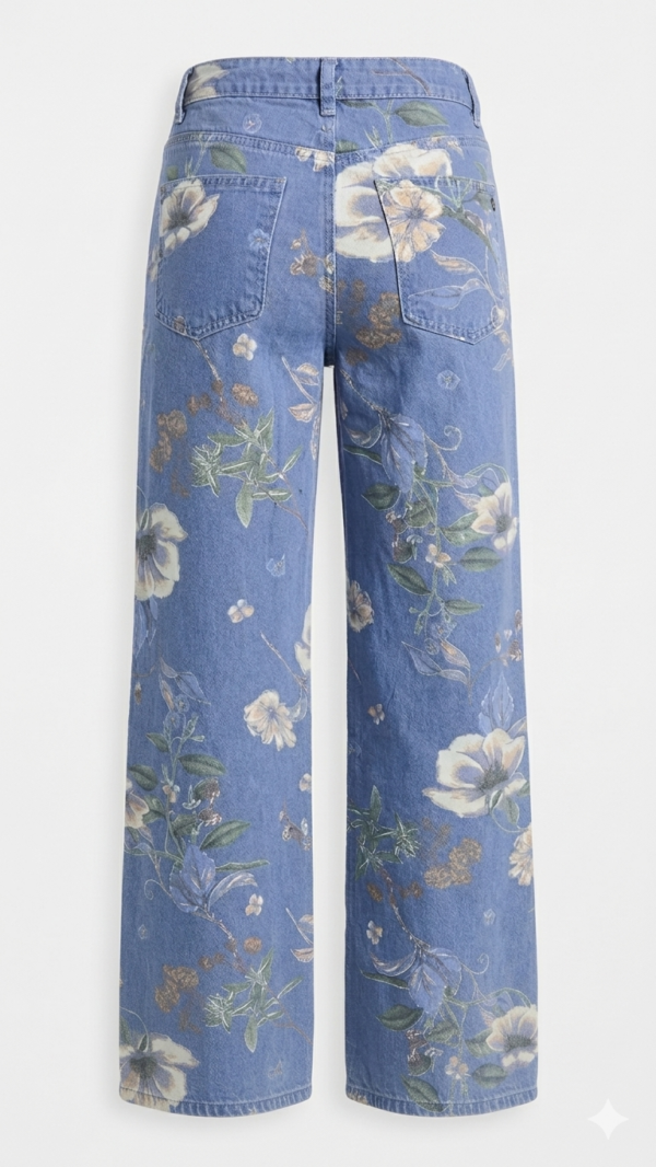 Jeans Wide Leg "Jardín Etéreo"