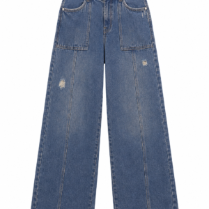 Jean Wide Leg Bloo – Azul Medio Utilitario