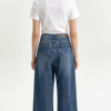 Jean Wide Leg con Rayas Laterales – Azul Medio