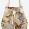 Bolso Tote "Artistic Jacquard Colibri" con Cierre de Cordón