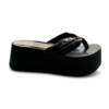 Sandalia Plataforma Thong Negra