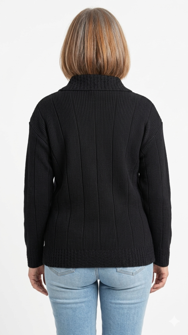 Saco Tejido en Hilo - Negro (Talla Única)
