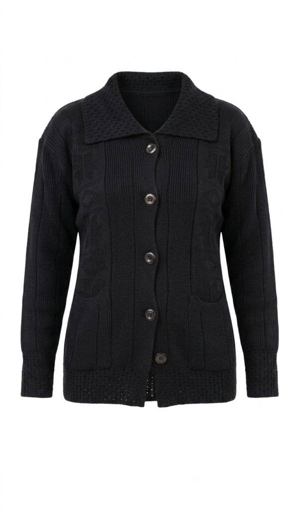 Saco Tejido en Hilo - Negro (Talla Única)