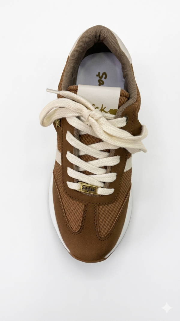 Tenis Deportivos Safak Camel Estilo Retro-Running