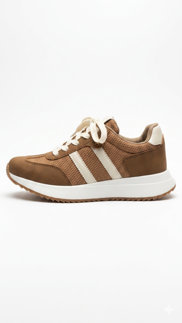 Tenis Deportivos Safak Camel Estilo Retro-Running