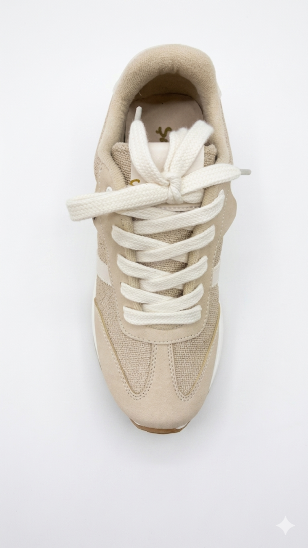 Tenis Deportivos Safak Beige Estilo Retro-Running