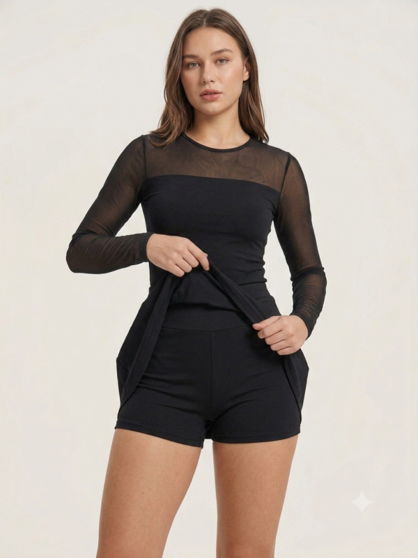 Falda Short Tableada en Punta Roma